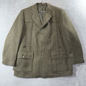 Vintage JC CORDINGS Mens Large DERBY TWEED Field Shooting Hunting Coat England